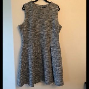 Gray Fit & Flare Dress